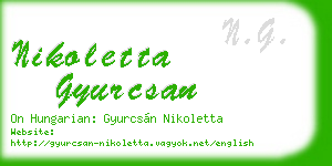 nikoletta gyurcsan business card